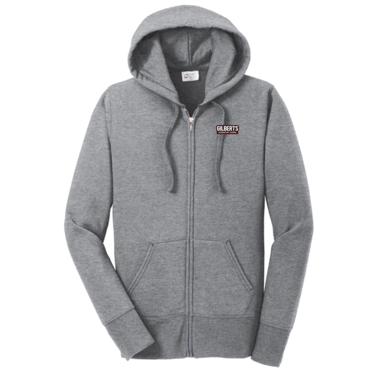 Gilberts Elementary School Ladies Full-Zip Hooded Sweatshirt with Embroidery - Image 2