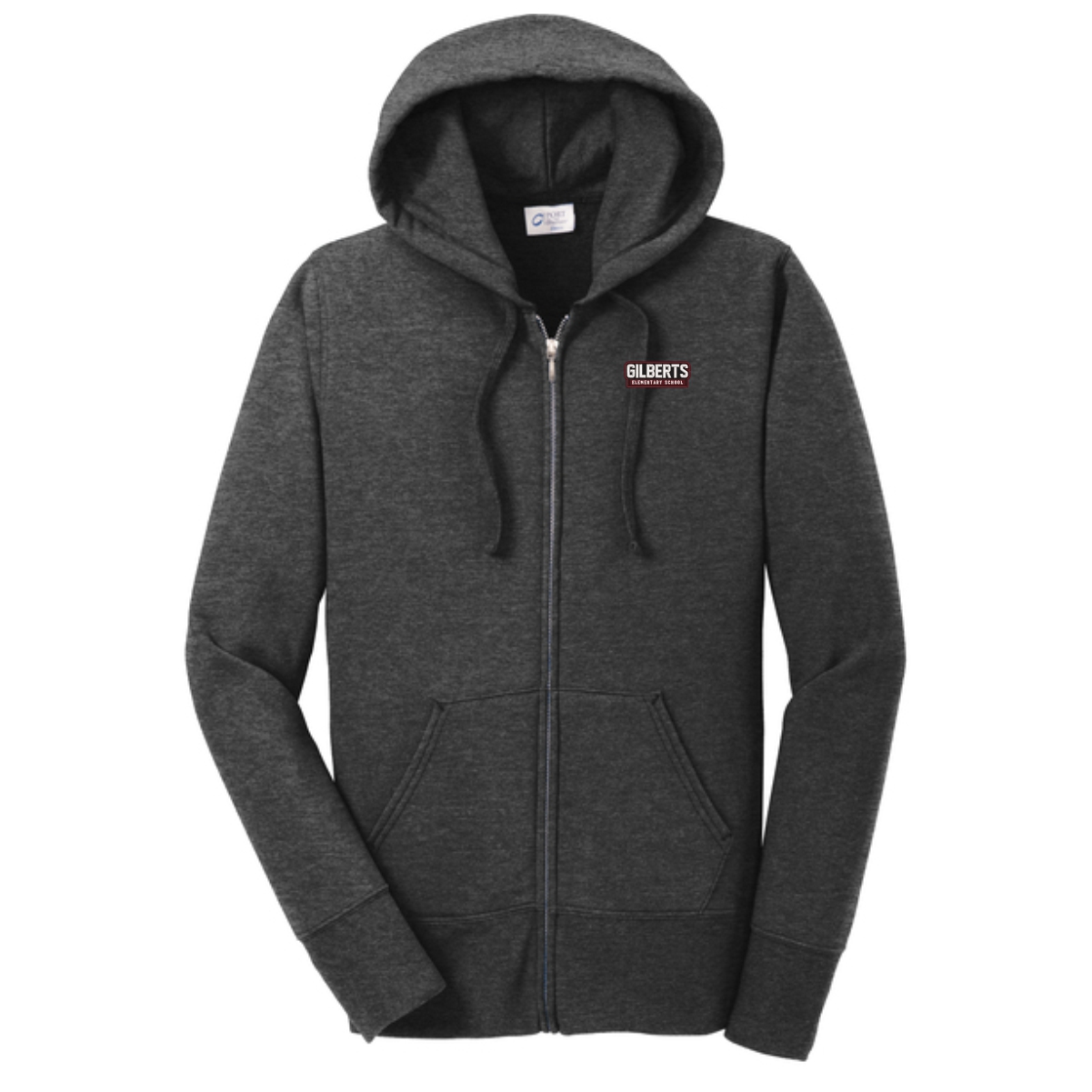 Gilberts Elementary School Ladies Full-Zip Hooded Sweatshirt with Embroidery - Image 3
