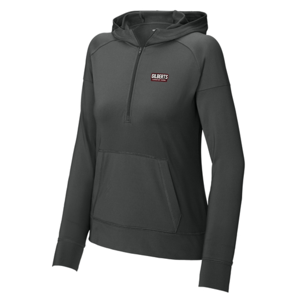 Gilberts Elementary School Ladies 1/2-Zip Hoodie with Embroidery - Image 2