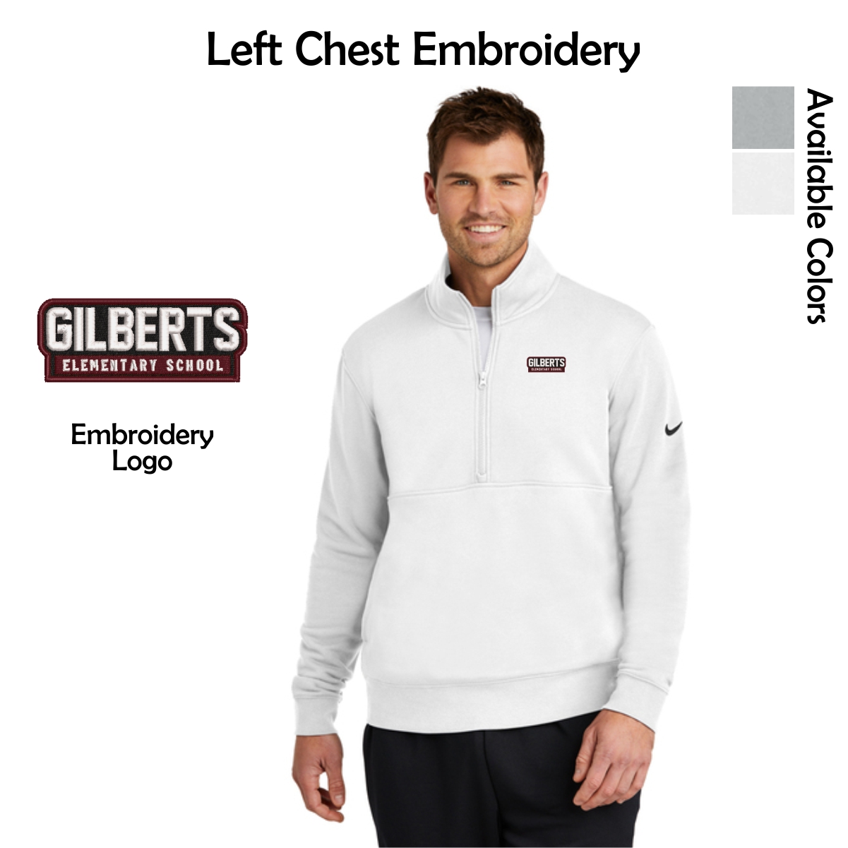 Gilberts Elementary School Adult Nike 1/2-Zip with Embroidery
