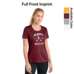Gilberts Elementary School Ladies Performance Tee with Logo 1