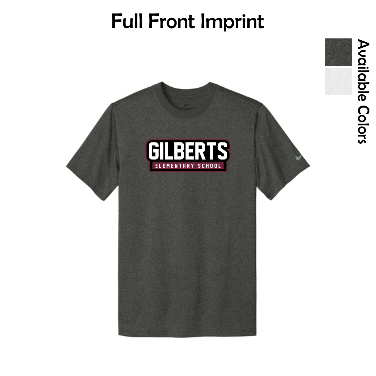 Gilberts Elementary School Adult & Youth Nike Performance Tee with Logo 2