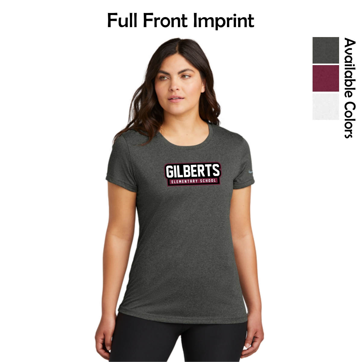 Gilberts Elementary School Ladies Nike Performance Tee with Logo 2