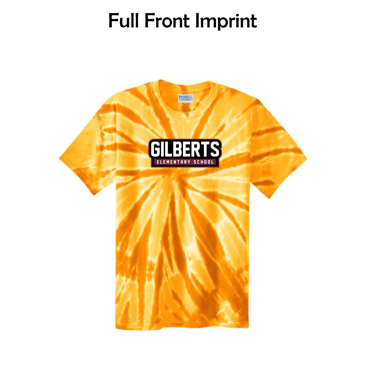 Gilberts Elementary School Adult & Youth Tie-Dye Tee with Logo 2