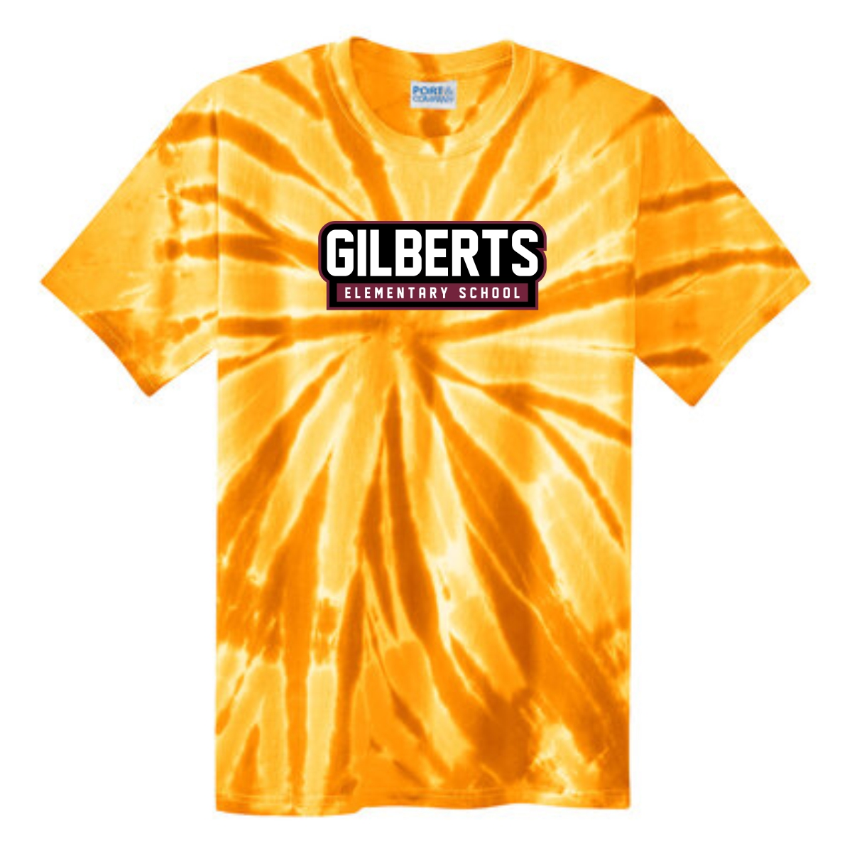 Gilberts Elementary School Adult & Youth Tie-Dye Tee with Logo 2 - Image 2