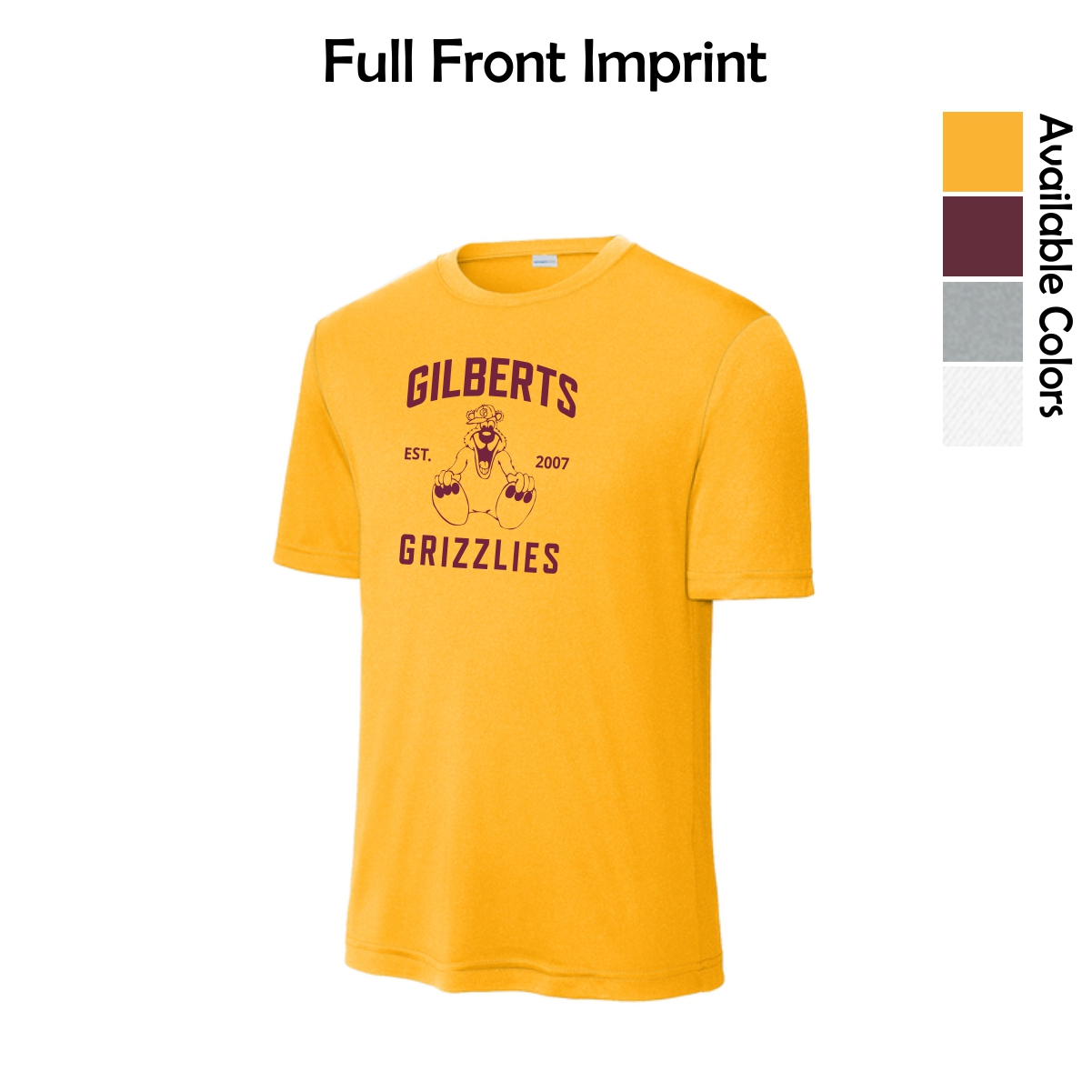 Gilberts Elementary School Adult & Youth Performance Tee with Logo 1