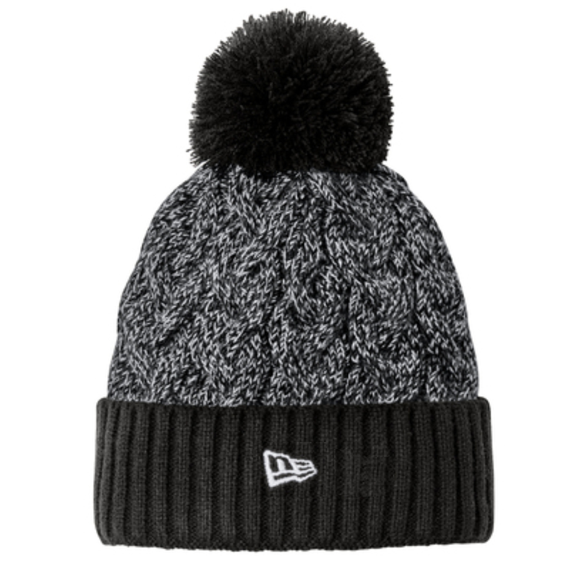 Harvard HS Bowling New Era Marled Knit Pom Beanie - Image 3