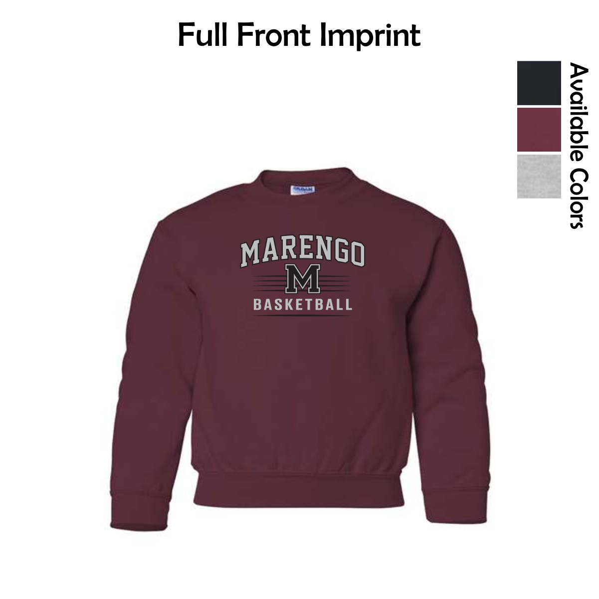Marengo Basketball Youth Crewneck Sweatshirt