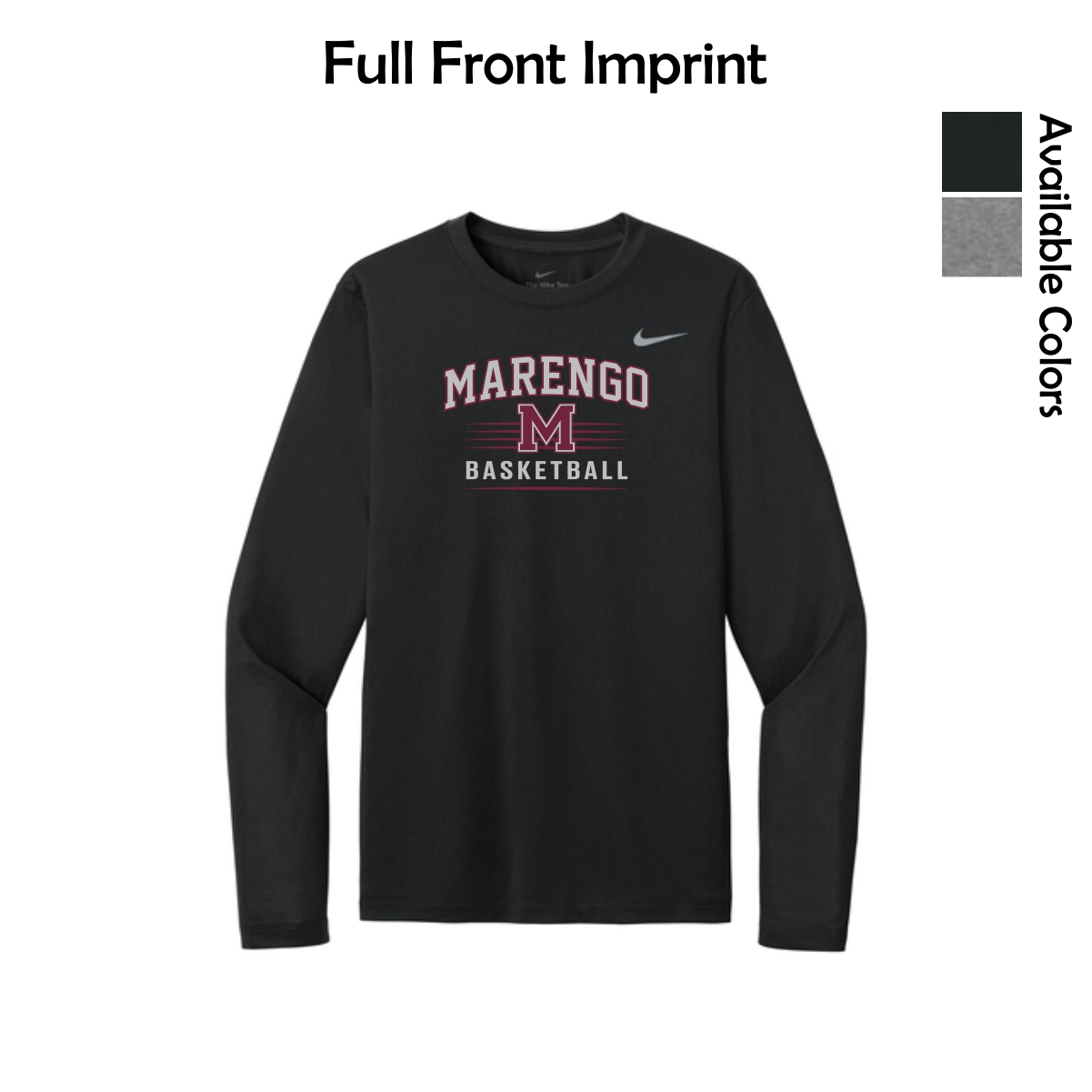 Marengo Basketball Adult Nike Long Sleeve Tee