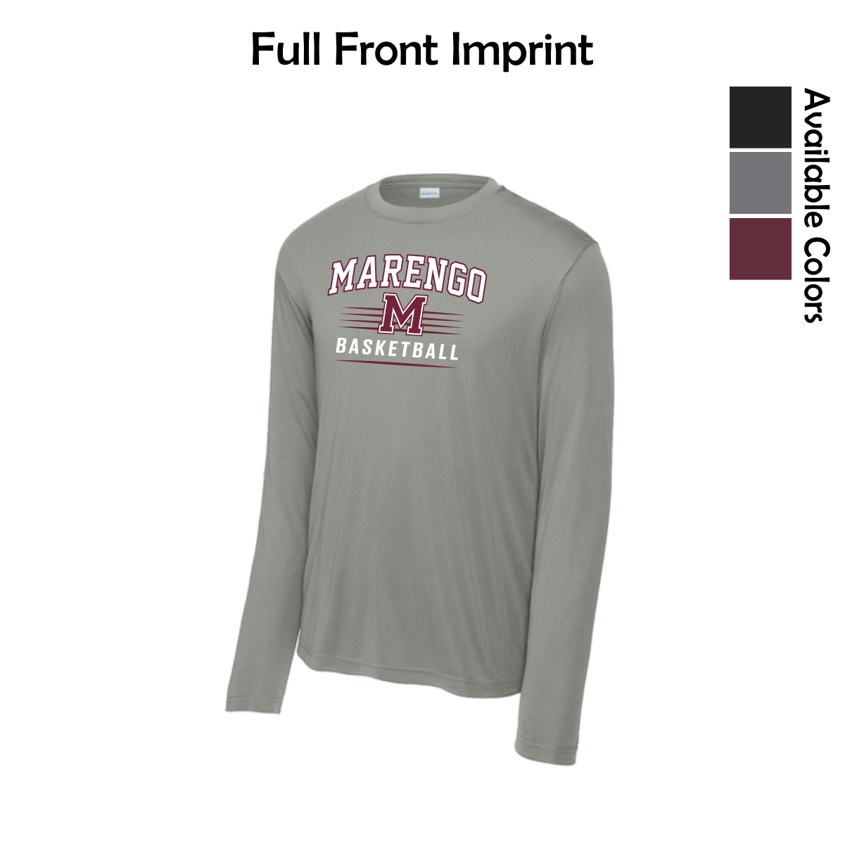 Marengo Basketball Adult & Youth Performance Long Sleeve Tee