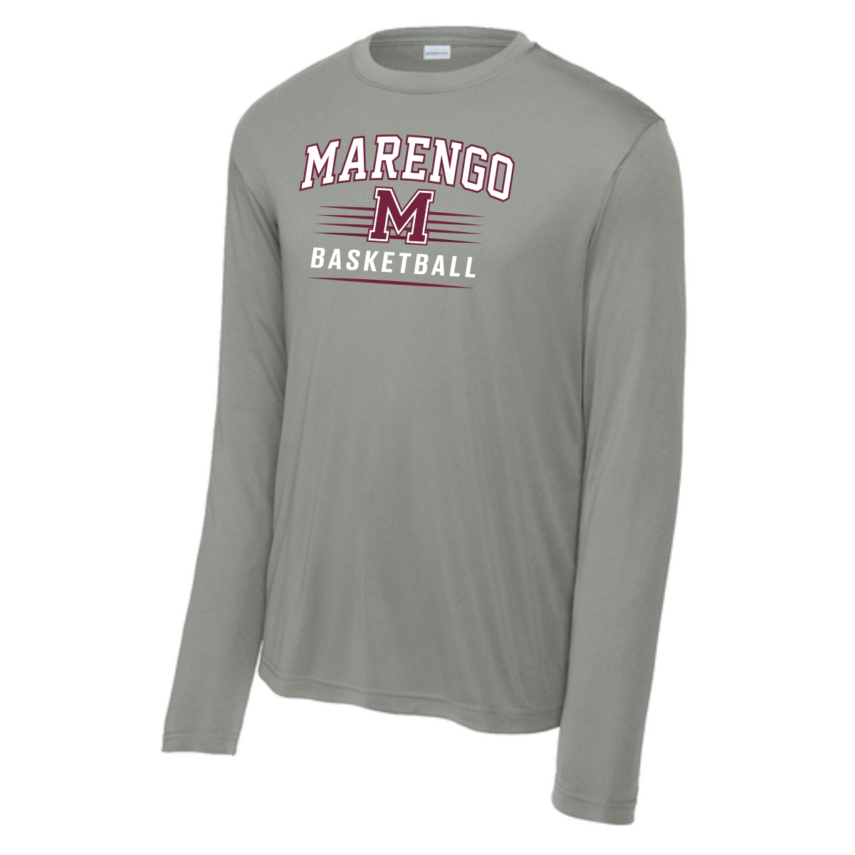 Marengo Basketball Adult & Youth Performance Long Sleeve Tee - Image 3