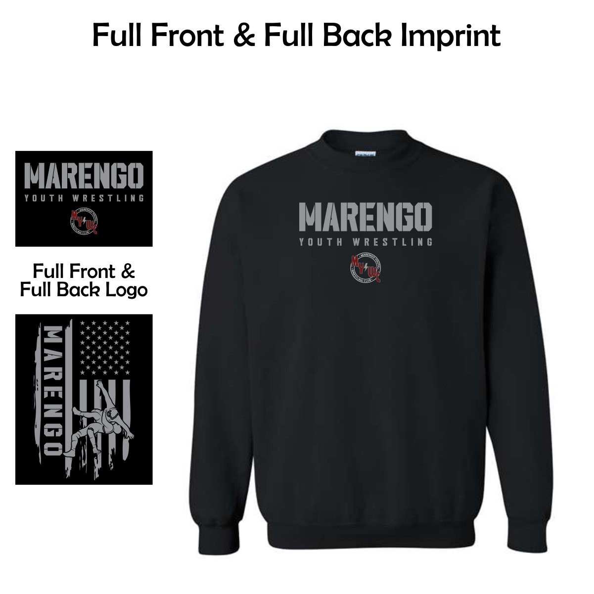 Marengo Youth Wrestling Adult & Youth Crewneck Sweatshirt