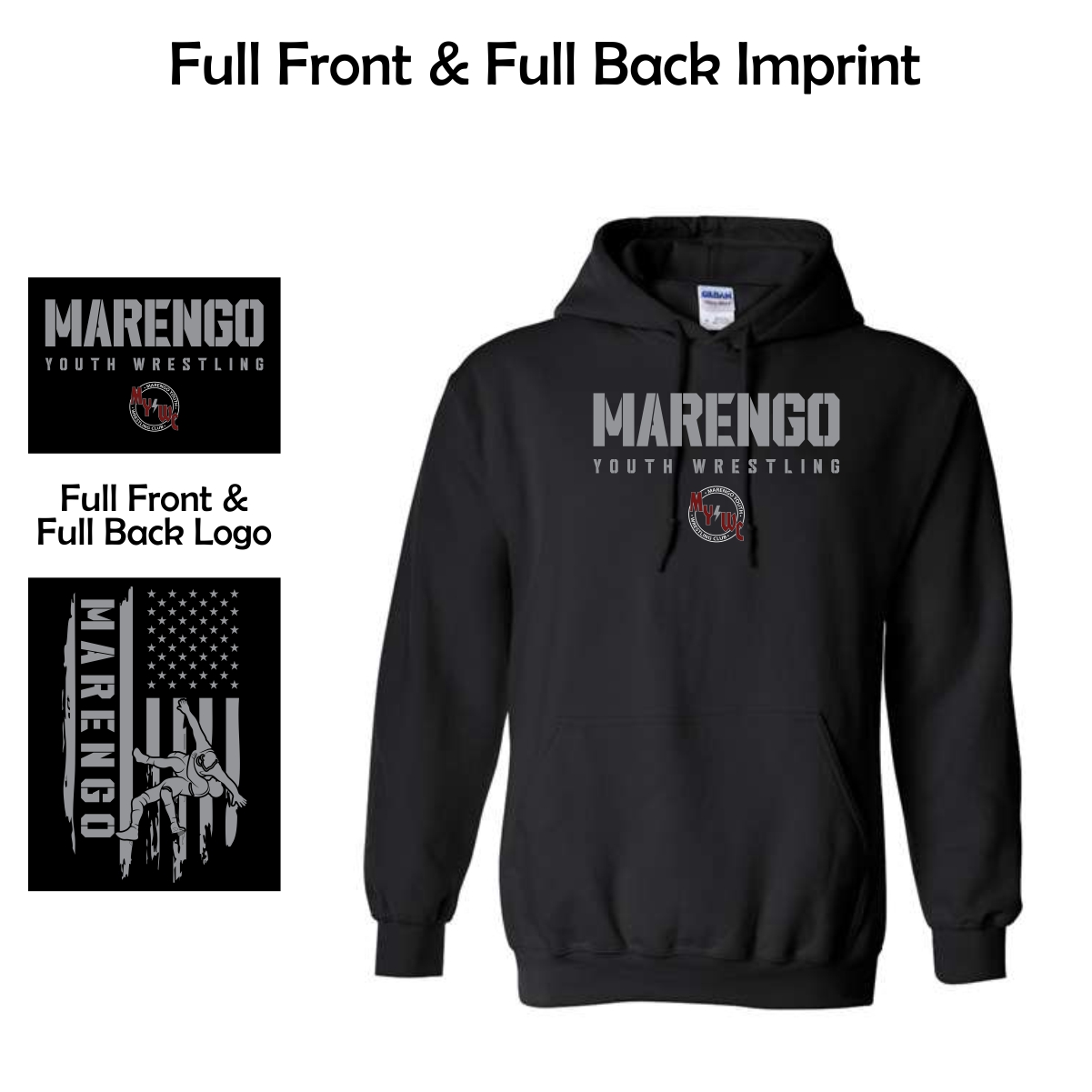 Marengo Youth Wrestling Adult & Youth Hooded Sweatshirt