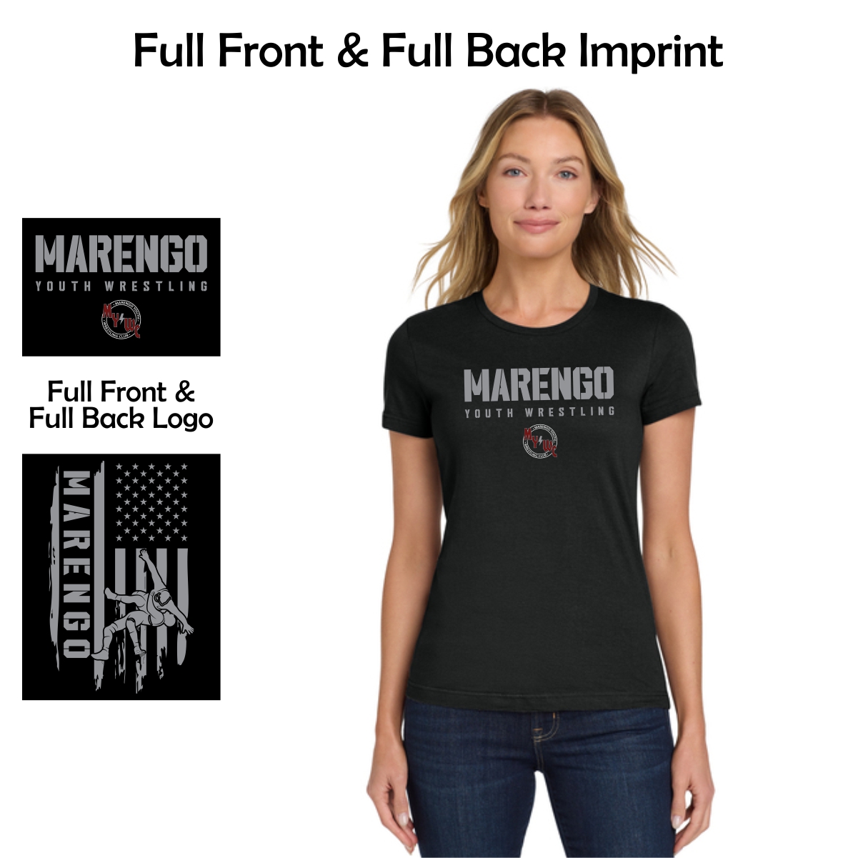 Marengo Youth Wrestling Ladies T-Shirt