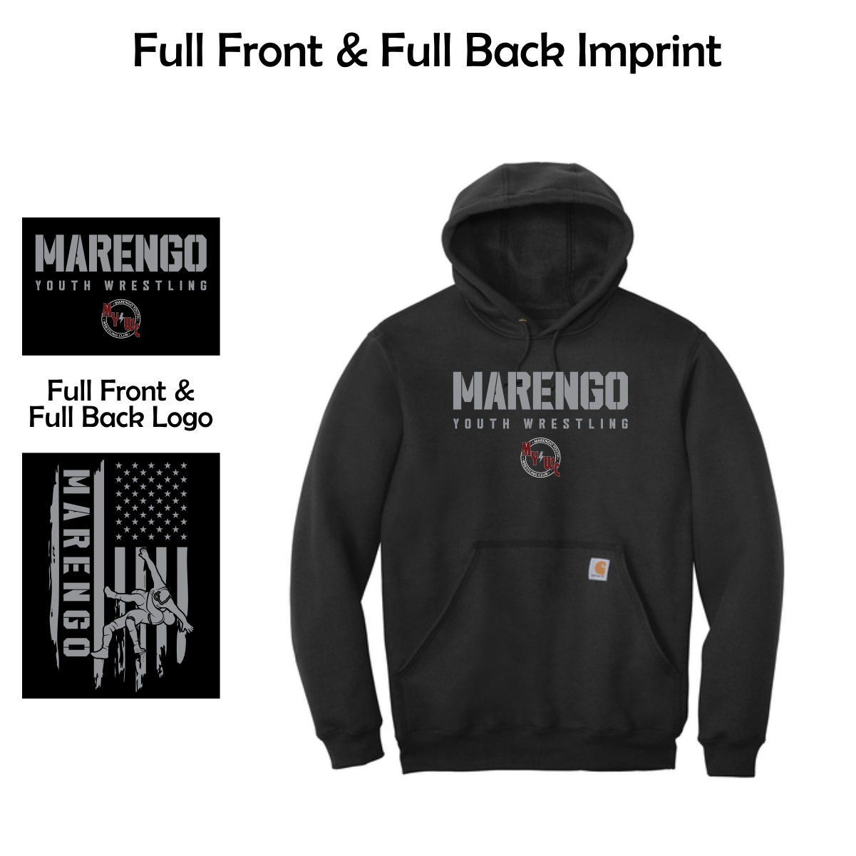 Marengo Youth Wrestling Adult Carhartt Midweight Hooded Sweatshirt