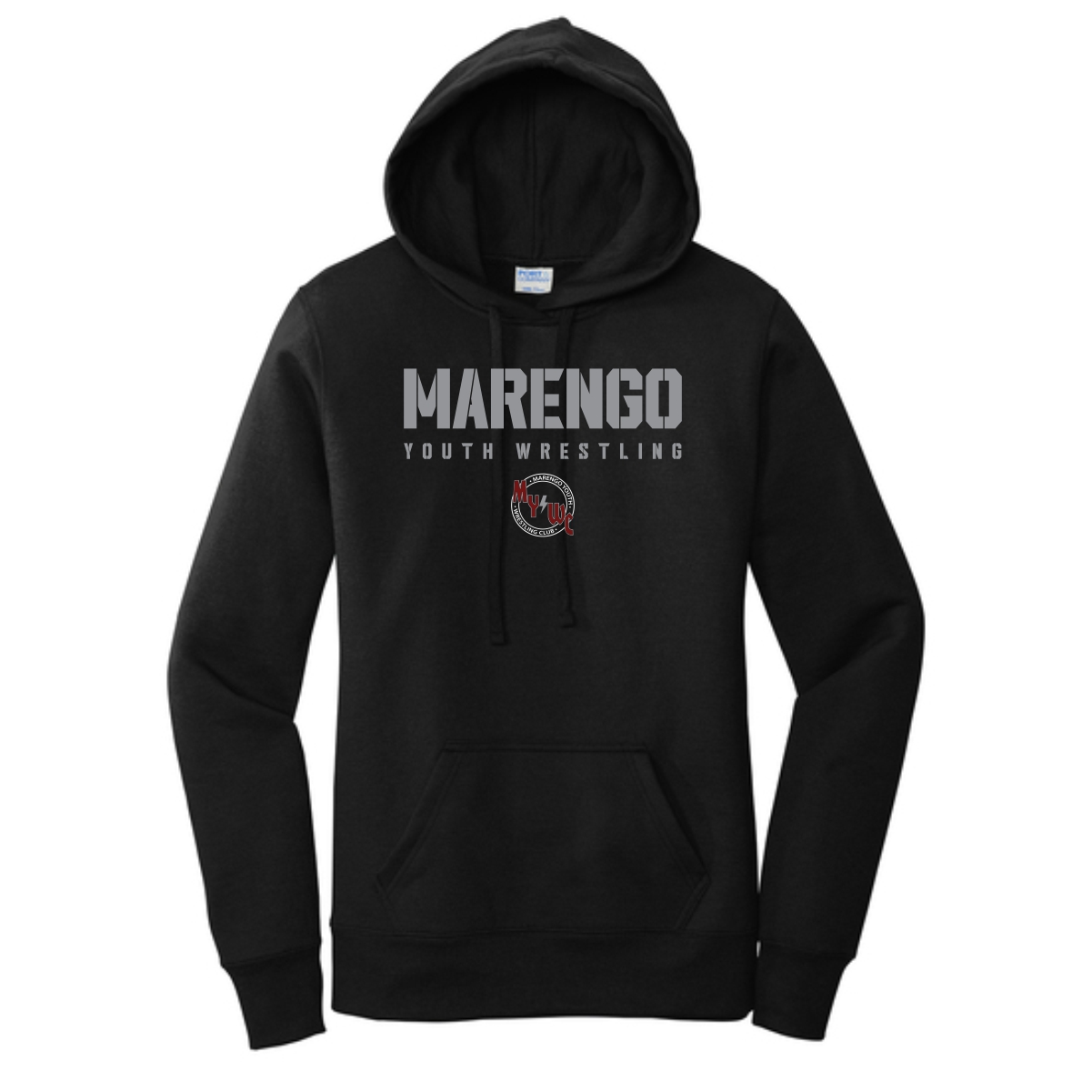 Marengo Youth Wrestling Ladies Hooded Sweatshirt - Image 2