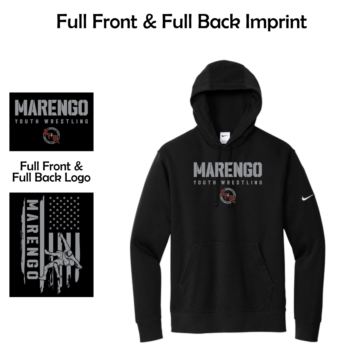 Marengo Youth Wrestling Adult Nike Pullover Hoodie
