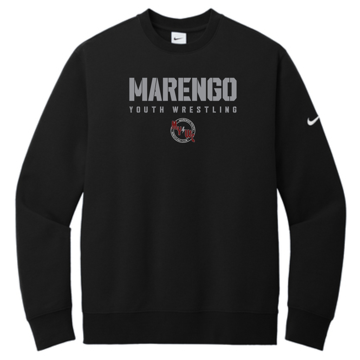 Marengo Youth Wrestling Adult Nike Crew - Image 2