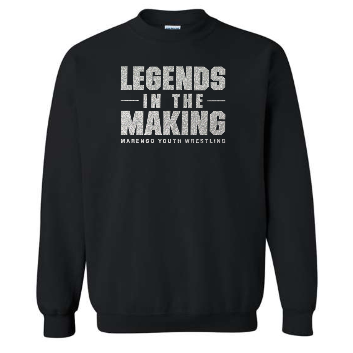 Marengo Youth Wrestling Adult & Youth Crewneck Sweatshirt with Glitter Vinyl - Image 2