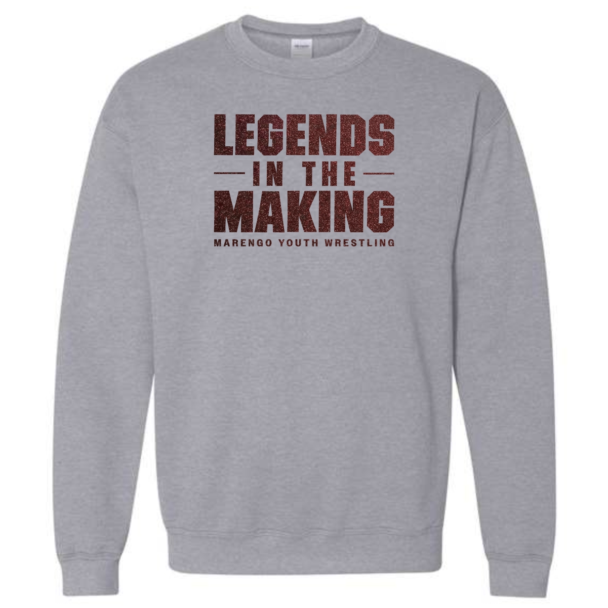 Marengo Youth Wrestling Adult & Youth Crewneck Sweatshirt with Glitter Vinyl - Image 4