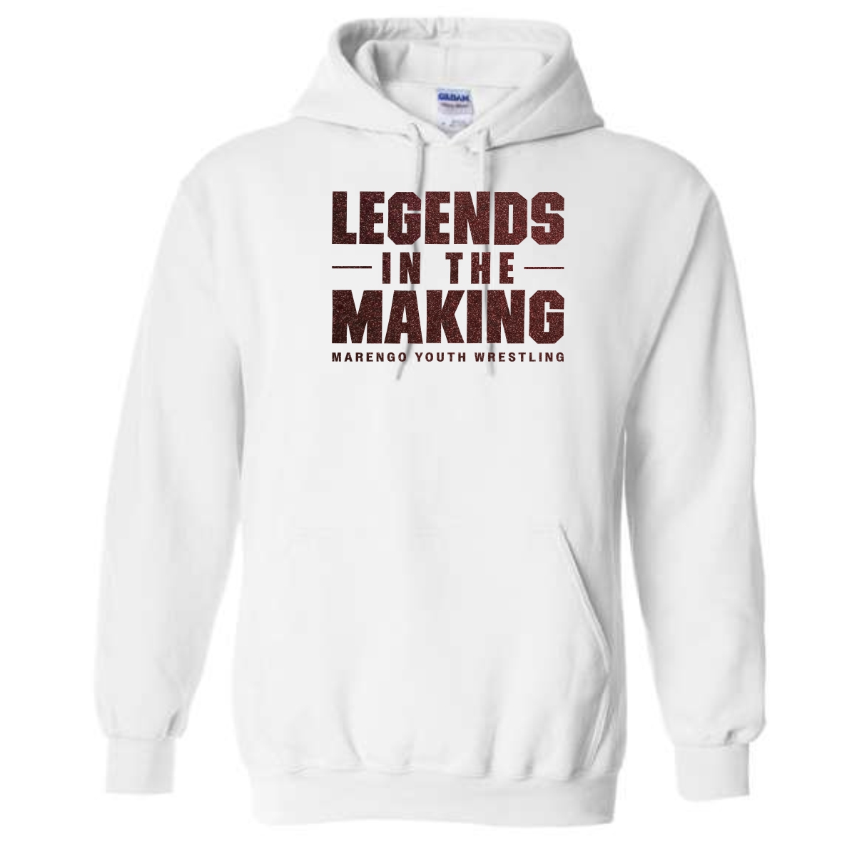 Marengo Youth Wrestling Adult & Youth Hooded Sweatshirt with Glitter Vinyl - Image 5