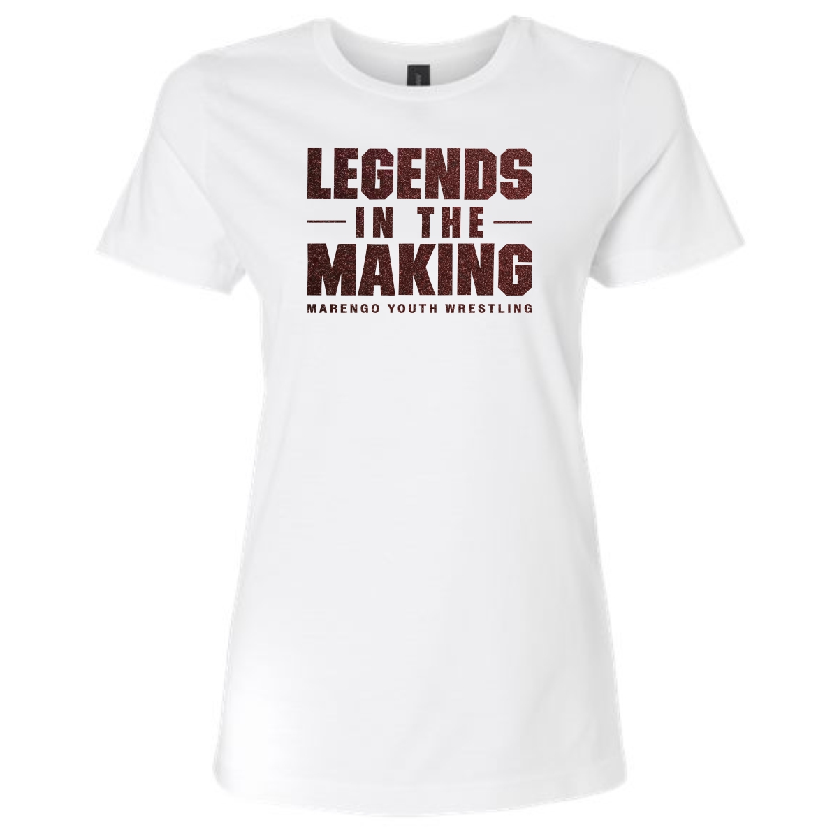 Marengo Youth Wrestling Ladies T-Shirt with Glitter Vinyl - Image 4