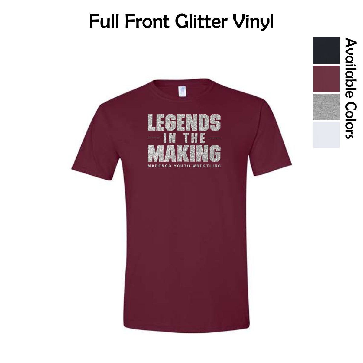 Marengo Youth Wrestling T-Shirt with Glitter Vinyl