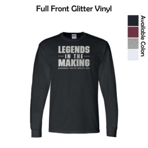 Marengo Youth Wrestling Adult & Youth Long Sleeve T-Shirt with Glitter Vinyl