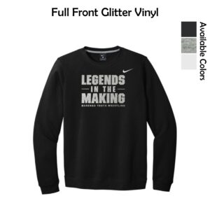 Marengo Youth Wrestling Adult Nike Crew with Glitter Vinyl