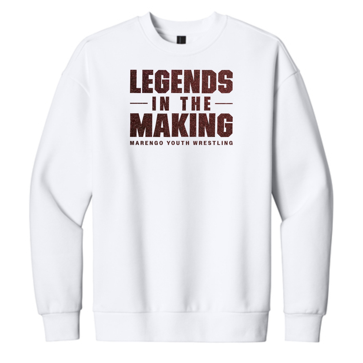 Marengo Youth Wrestling Adult Heavyweight Fleece Crew (Oversized fit) with Glitter Vinyl - Image 4