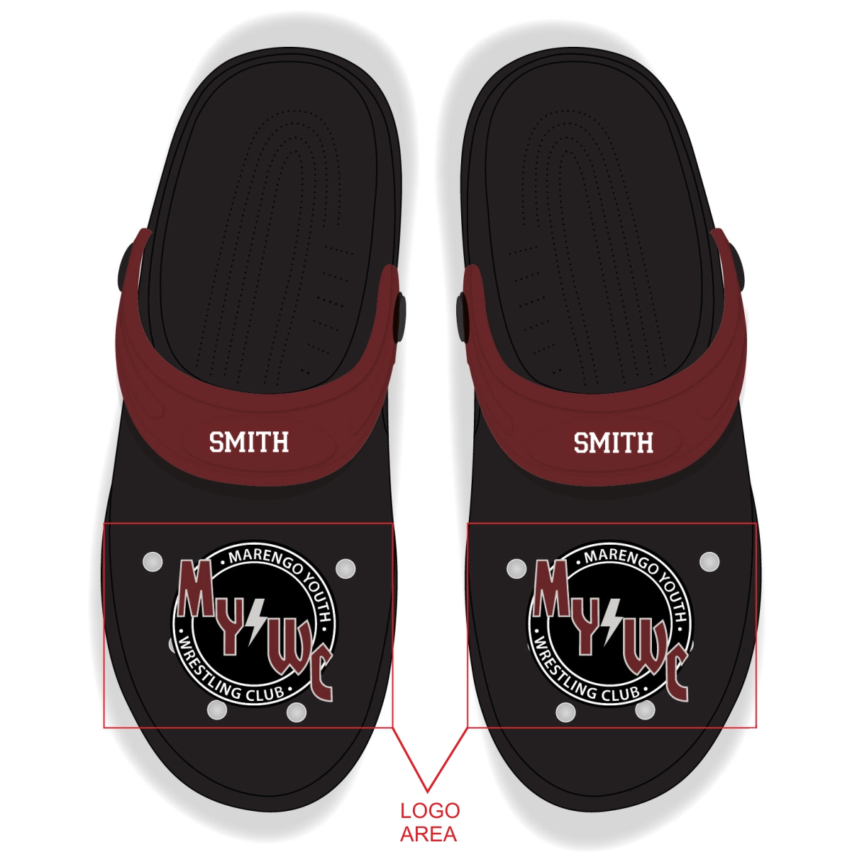 Marengo Youth Wrestling Adult & Youth Sublimated Lightweight Clogs - Image 2