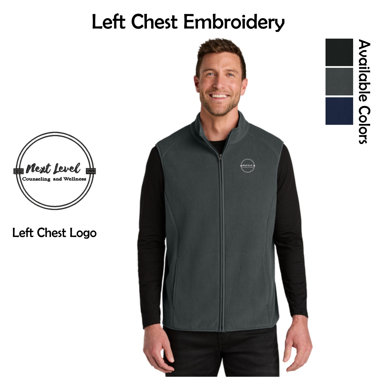Next Level Counseling & Wellness Fleece Vest
