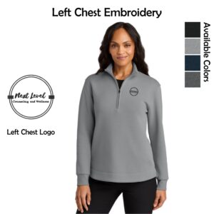 Next Level Counseling & Wellness Ladies Double Pique 1/4-Zip