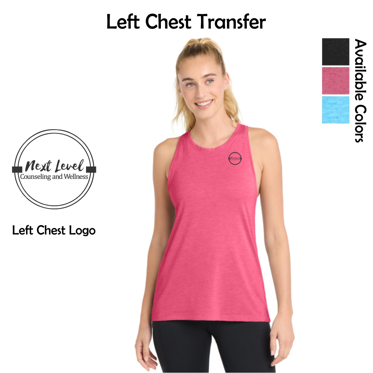 Next Level Counseling & Wellness Ladies Tri-Blend Wicking Tank