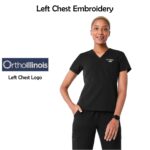 OrthoIllinois Women’s FIGS® Adra Slim V-Neck Scrub Top