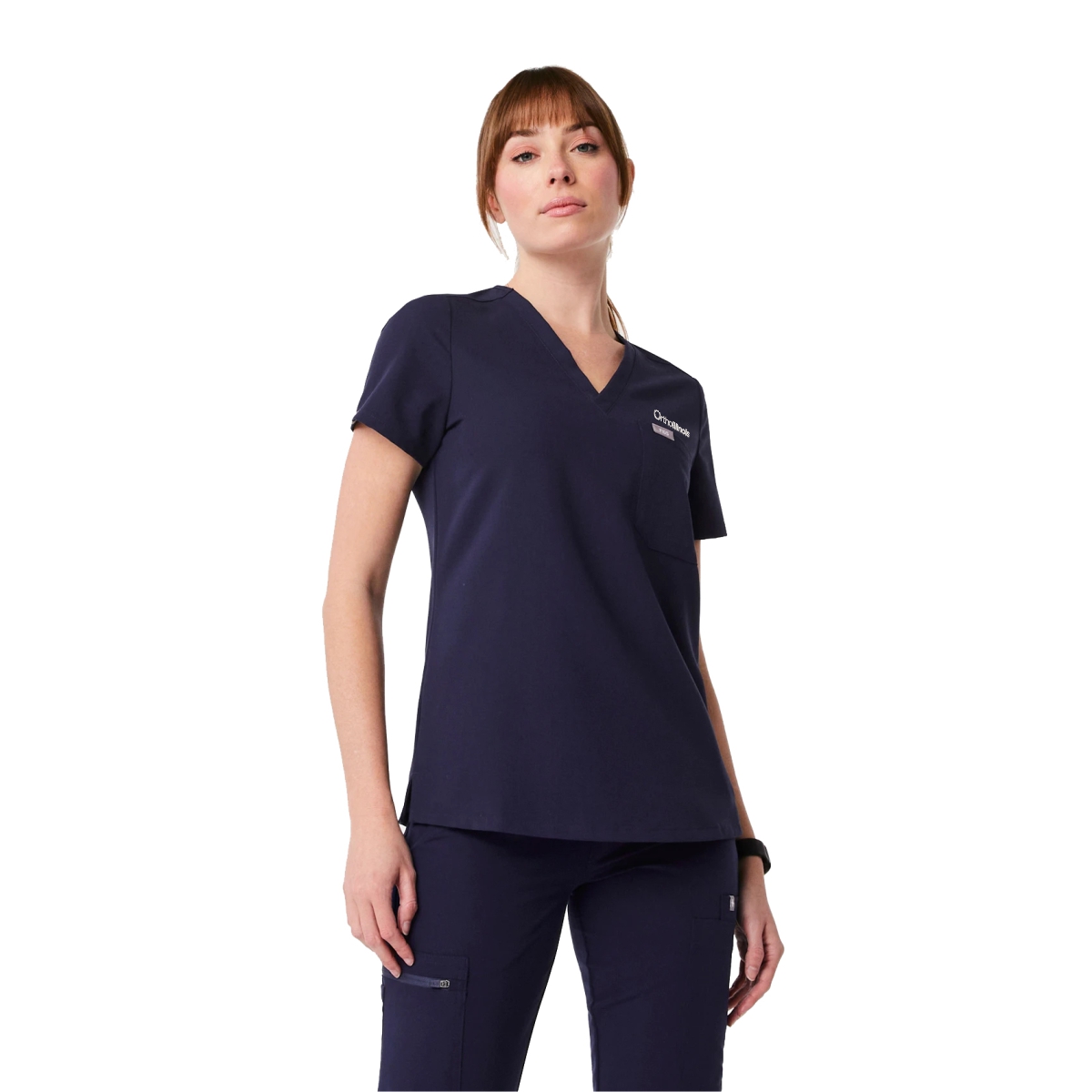 OrthoIllinois Women’s FIGS® Catarina One-Pocket Scrub Top - Image 4