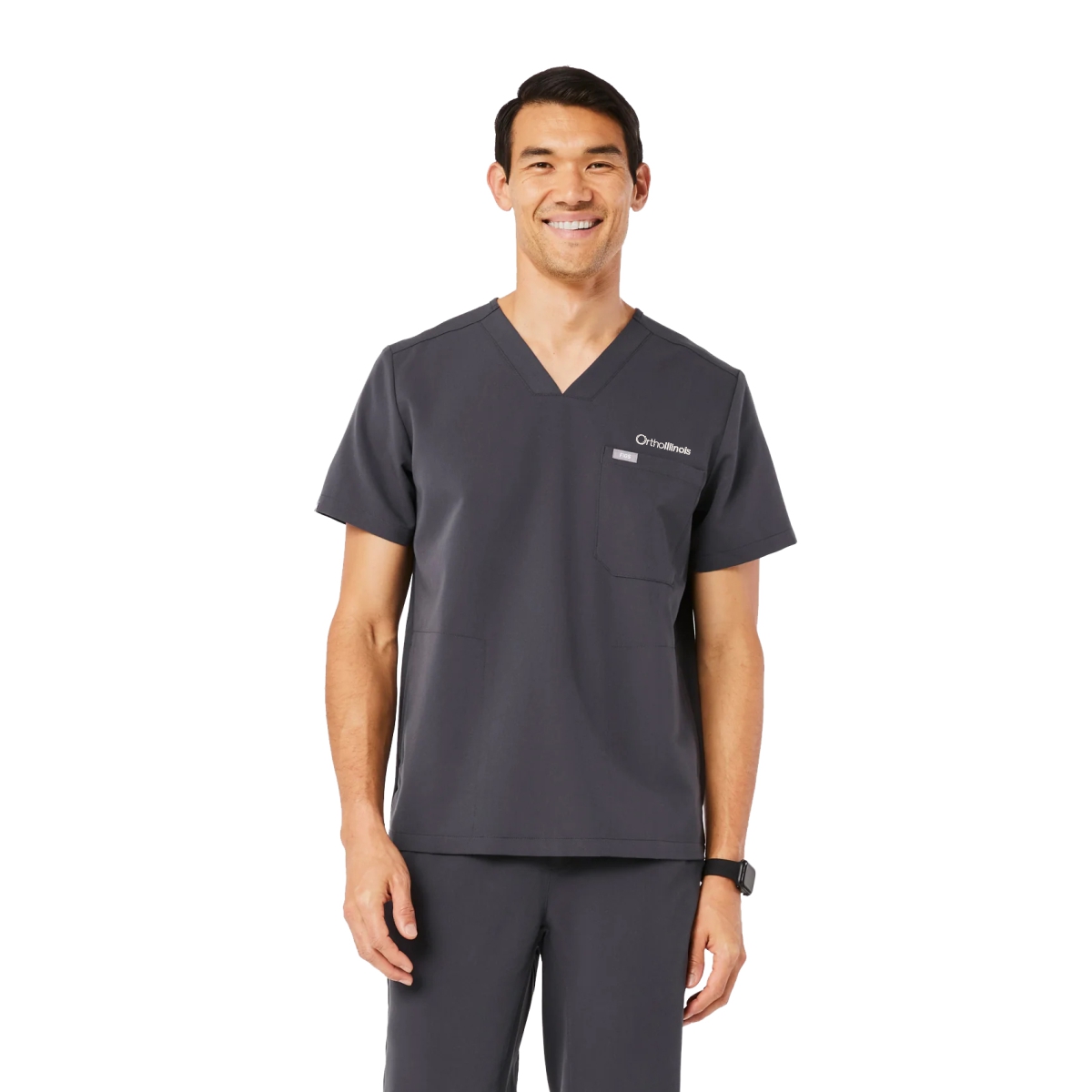 OrthoIllinois Men’s FIGS® Chisec Three-Pocket Scrub Top - Image 3