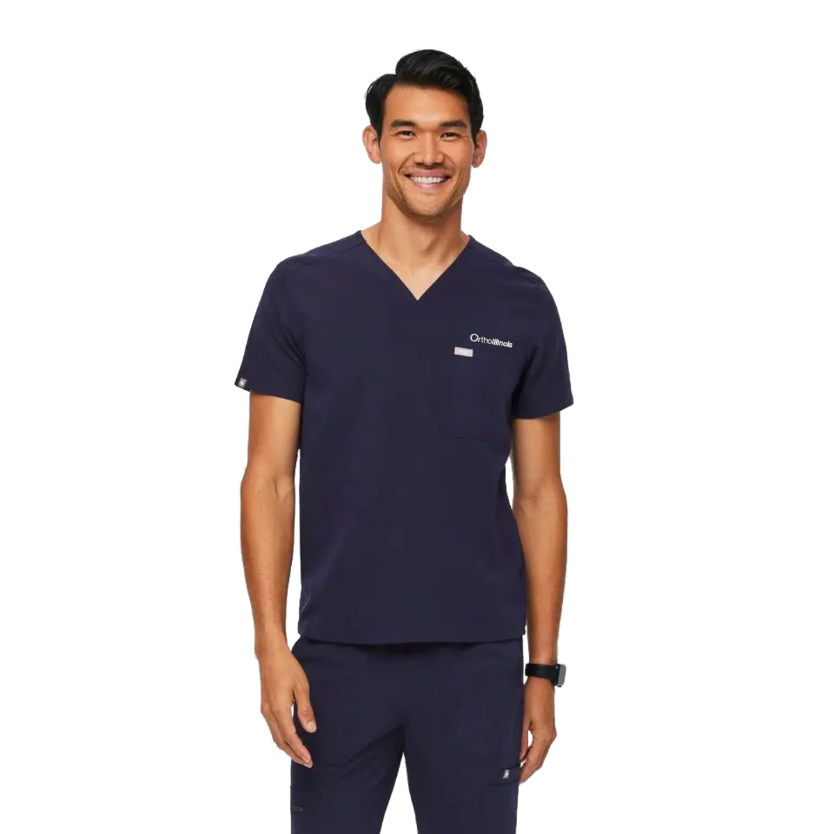 OrthoIllinois Men’s FIGS® Chisec Three-Pocket Scrub Top - Image 4