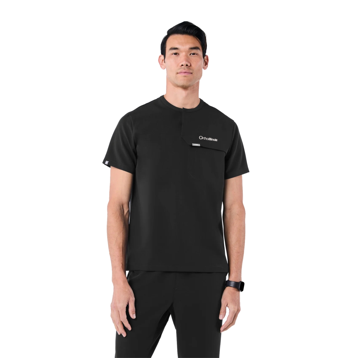 OrthoIllinois Men’s FIGS® Corfield Henley Scrub Top - Image 2