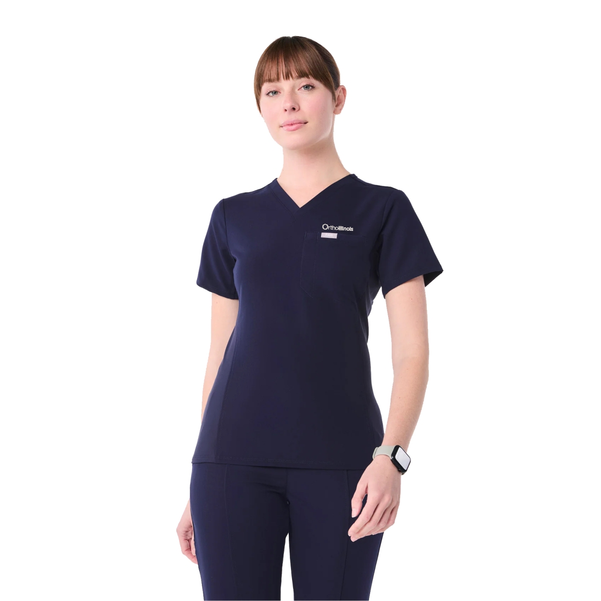 OrthoIllinois Women’s FIGS® Everly Slim V-Neck Scrub Top - Image 3