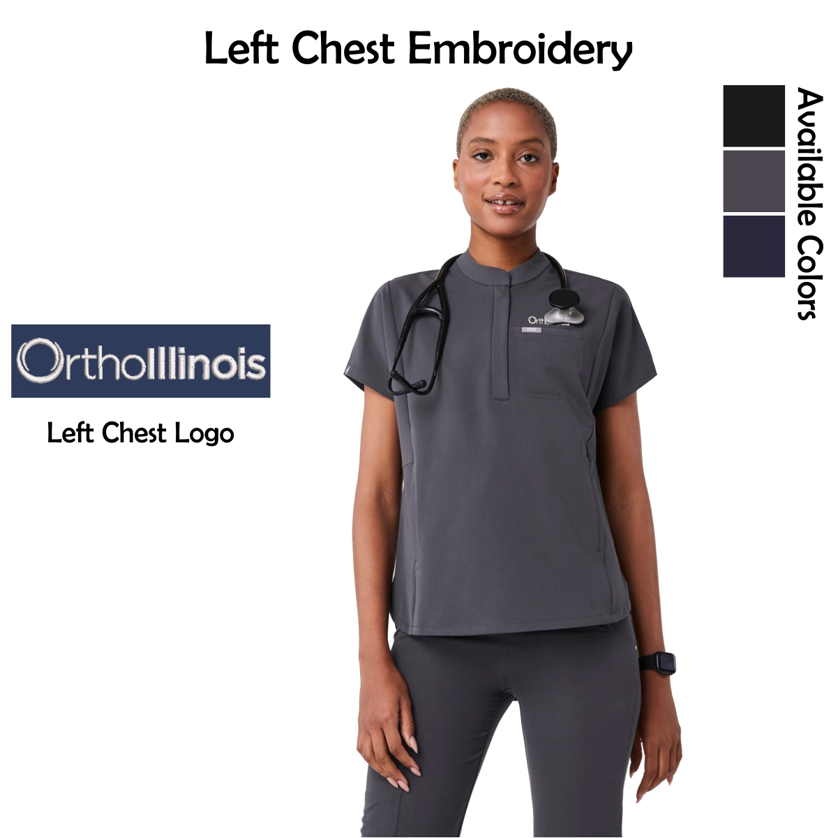OrthoIllinois Women’s FIGS® Montex Scrub Top