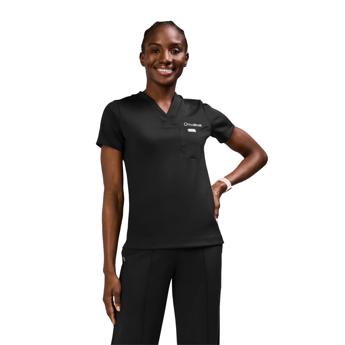 OrthoIllinois Women’s FIGS® Sona FORMx Slim V-Neck Scrub Top - Image 2