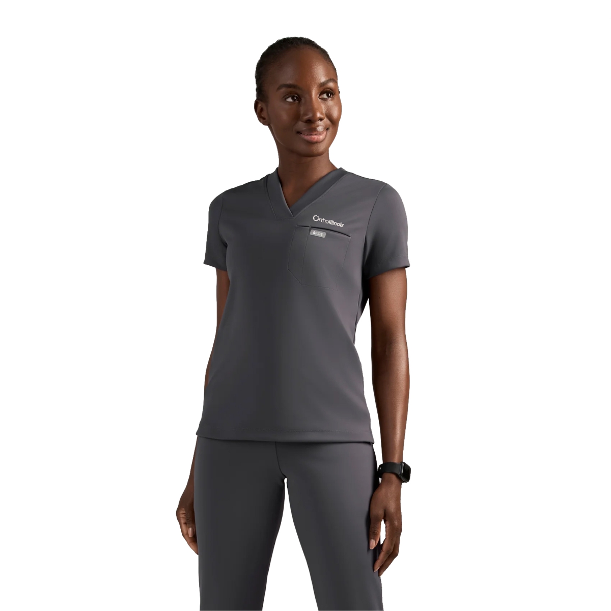 OrthoIllinois Women’s FIGS® Sona FORMx Slim V-Neck Scrub Top - Image 3