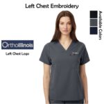 OrthoIllinois Women's Jaanuu Rhena Essential 1-Pocket Scrub V-Neck Top