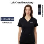 OrthoIllinois Women's Jaanuu Cesi Ultrasoft Scrub V-Neck Top