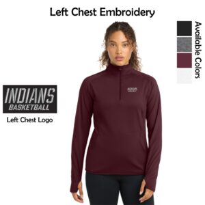 MCHS Girls Basketball Ladies Stretch 1/4-Zip Pullover