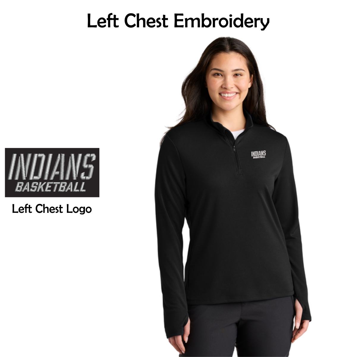 MCHS Girls Basketball Ladies The North Face 1/4-Zip