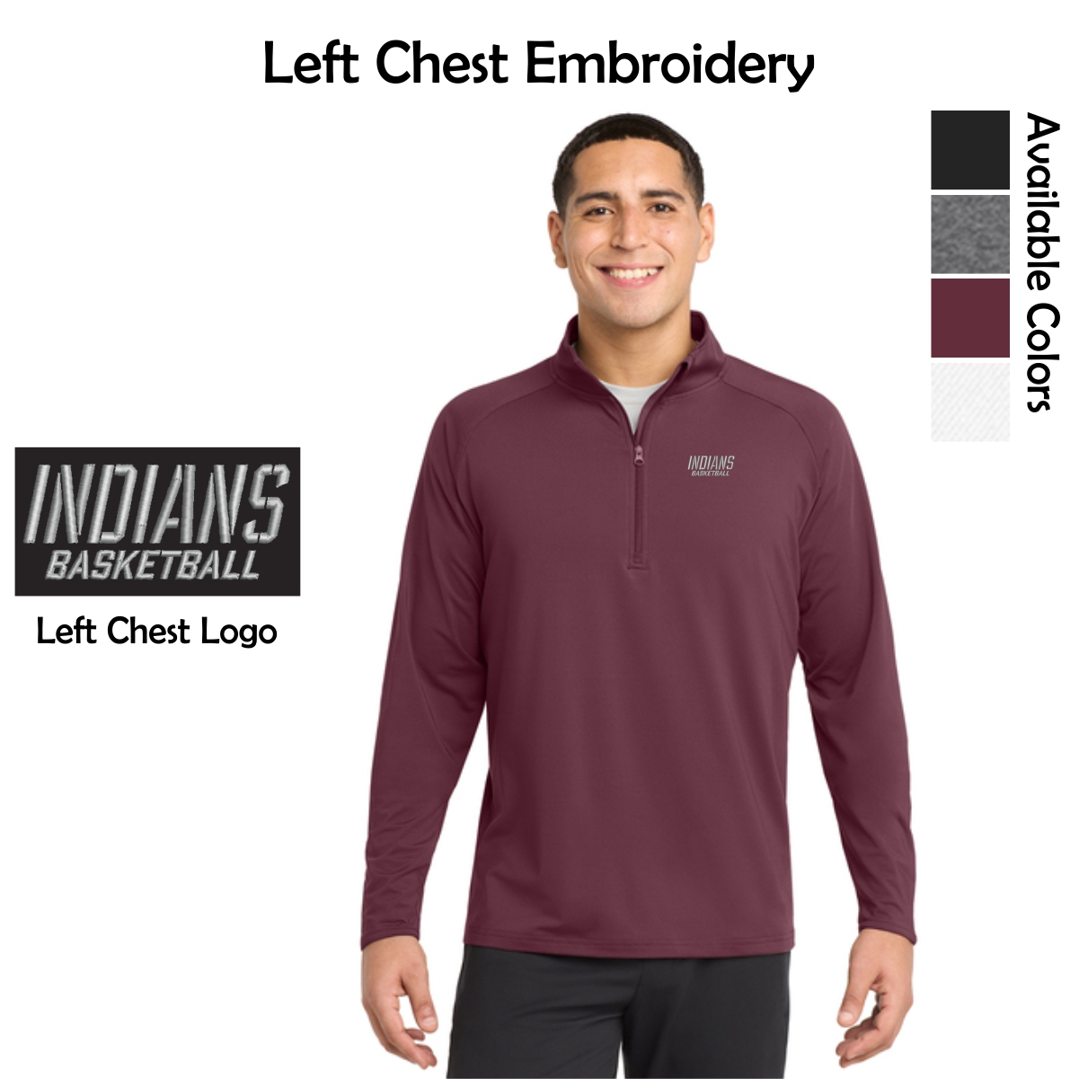 MCHS Girls Basketball Adult Stretch 1/4-Zip Pullover