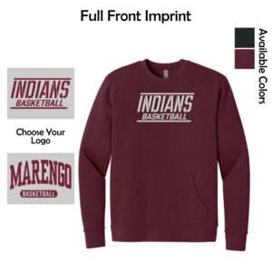 MCHS Girls Basketball Adult Next Level Apparel Pocket Sweatshirt