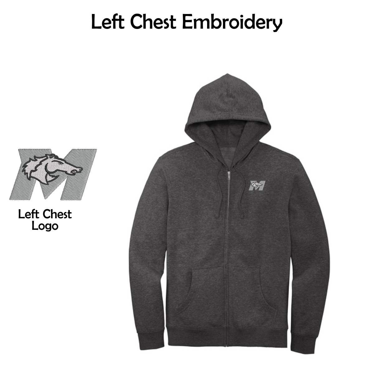 Marlowe Girls Basketball Adult Full-Zip Hoodie